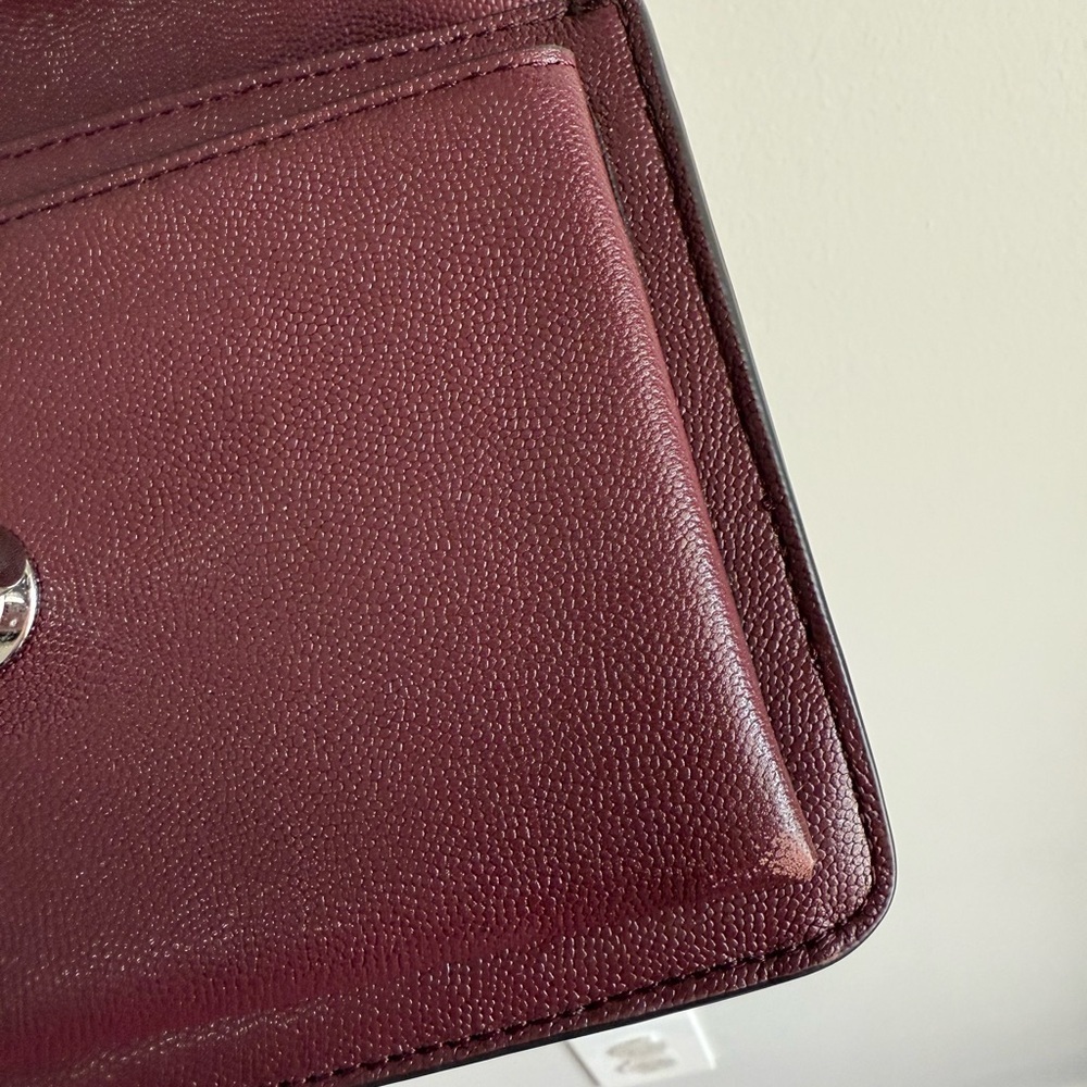 Rebecca Minkoff Jean Crossbody Chain Strap Mini Purse in Burgundy - Picture 8 of 16